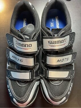 Shimano Black and Silver MD76 Men’s Athletic Cycling Shoes